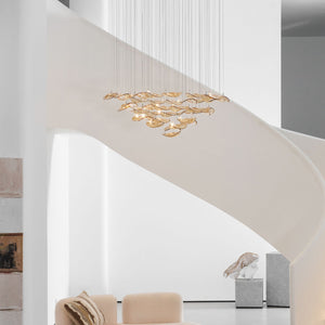Wave Floating Leaf Chandelier