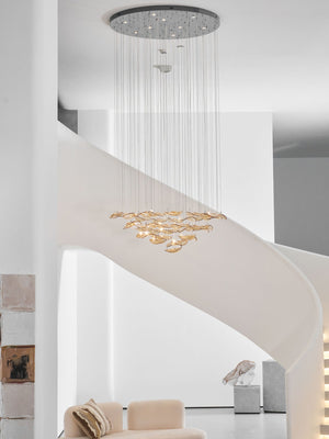 Wave Floating Leaf Chandelier