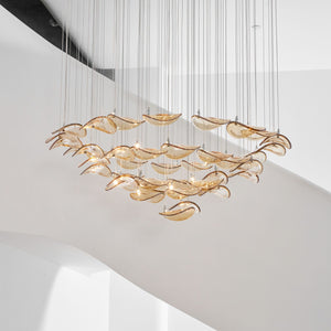Wave Floating Leaf Chandelier