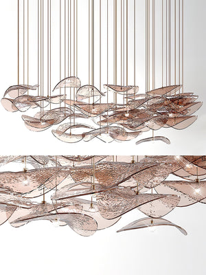 Wave Floating Leaf Chandelier