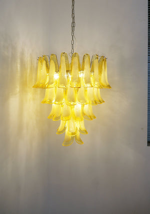 Wave Yellow Glass Chandelier