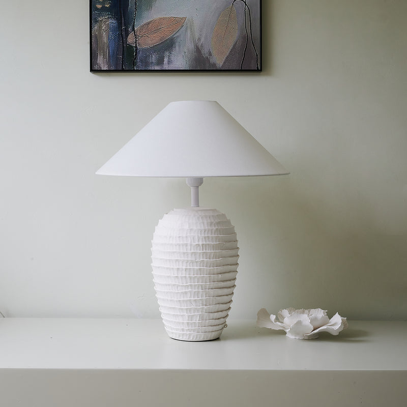White Calico Table Lamp – detail 8