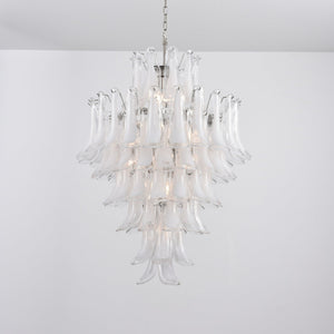 White Cloud Glass Petals Chandelier