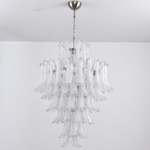 White Cloud Glass Petals Chandelier