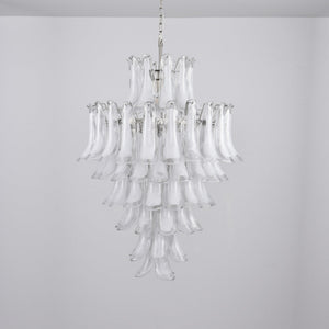 White Cloud Glass Petals Chandelier