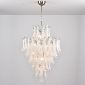 White Cloud Glass Petals Chandelier