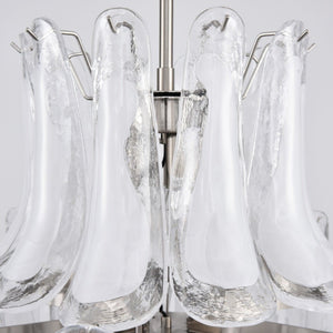 White Cloud Glass Petals Chandelier