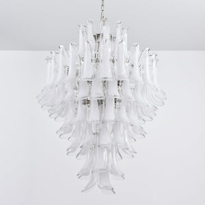 White Cloud Glass Petals Chandelier