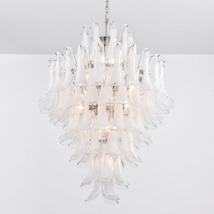 White Cloud Glass Petals Chandelier