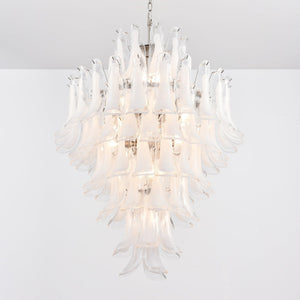 White Cloud Glass Petals Chandelier