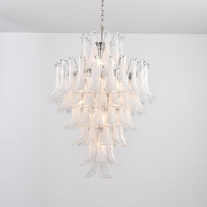 White Cloud Glass Petals Chandelier