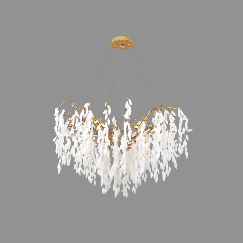 White Jade Branch Brass Chandelier – detail 31