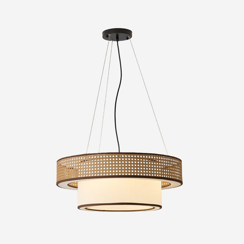Rattan-Kronleuchter