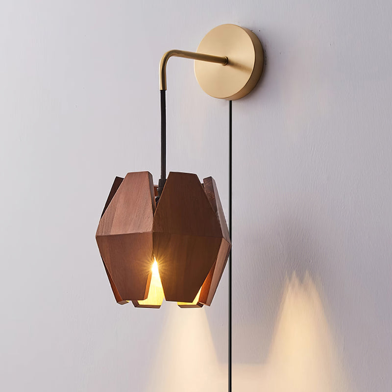 Wood Astris Plug In Wall Lamp – detail 2