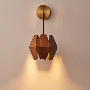 Wood Astris Wall Lamp 6.7″- 6.3″ - Docos