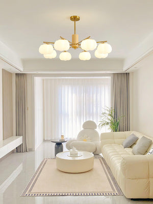 Wooden Cotton Balls Chandelier