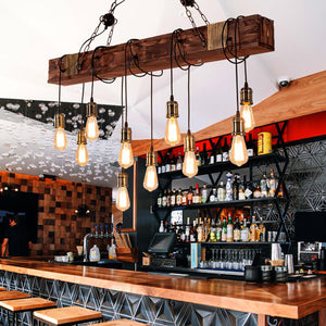 Wood Hanging Multi Chandelier