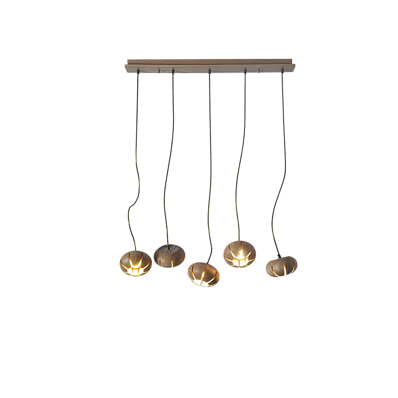 Wood Pumpkin Cluster Chandelier – detail 31