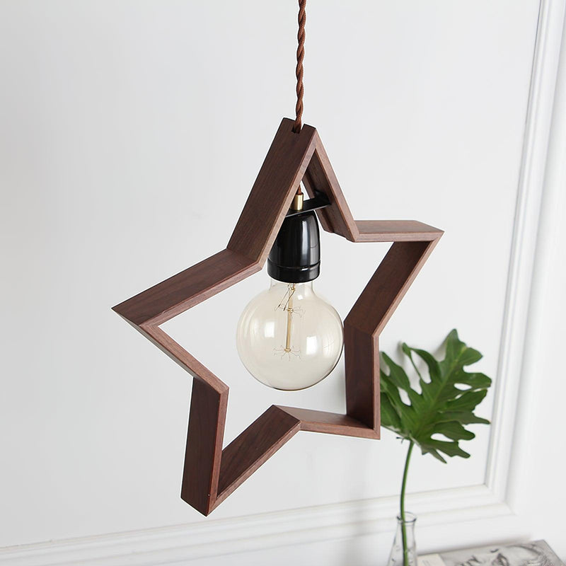 Wood Star Pendant Lamp – detail 7