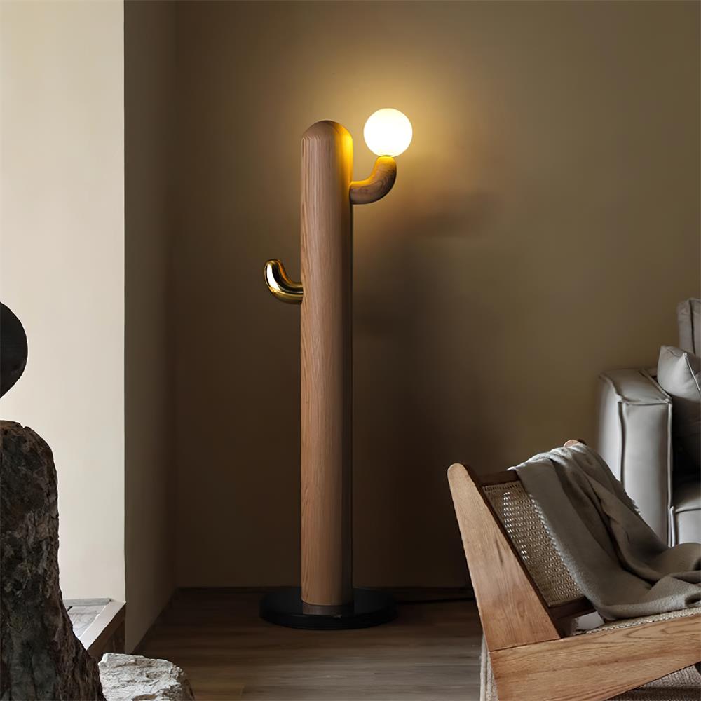 Wooden Cactus Floor Lamp - Docos