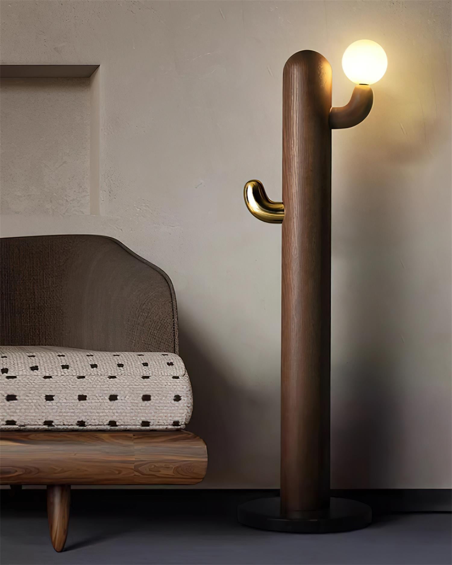 kaktus stehlampe Kaktus-Stehlampe aus Holz