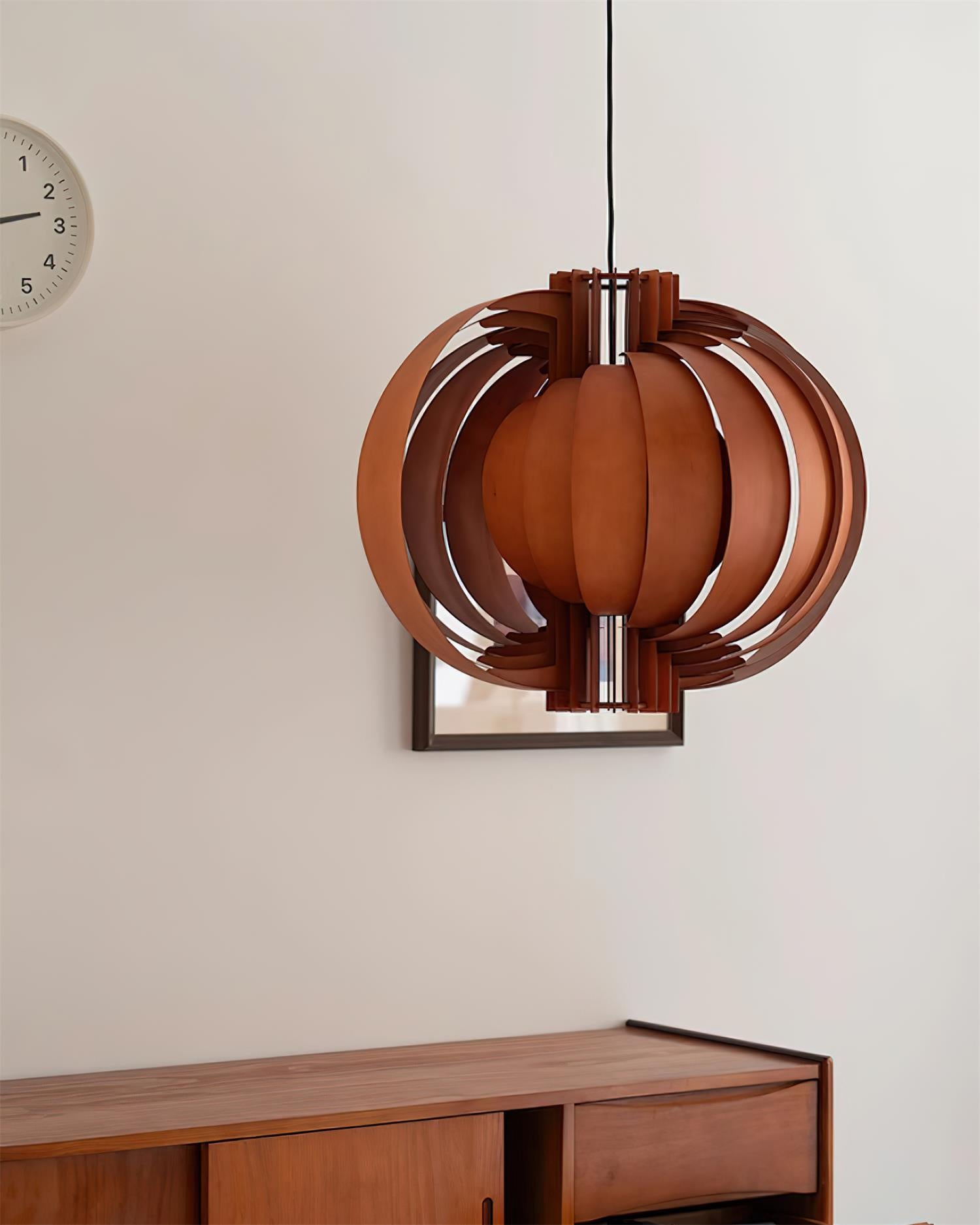 Wooden Lantern Pendant Lamp