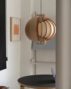 Wooden Lantern Pendant Lamp