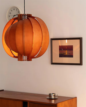 Wooden Lantern Pendant Lamp