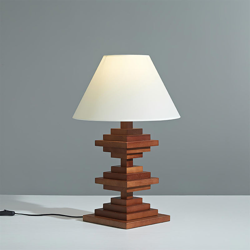 Wooden Tower Table Lamp – detail 2