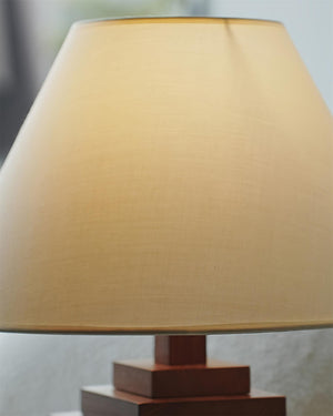 Wooden Tower Table Lamp