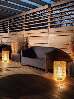 Woven Rattan Outdoor Lamp