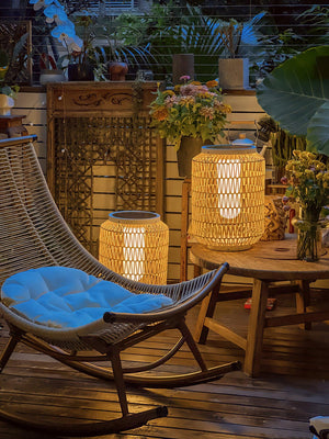 Wovira Rattan Outdoor Table Light