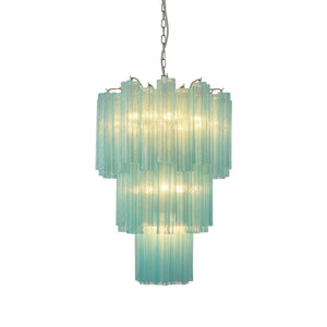 Yellow Glass Tube Chandelier