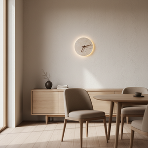 Zegary Travertine Clock Wall Lamp