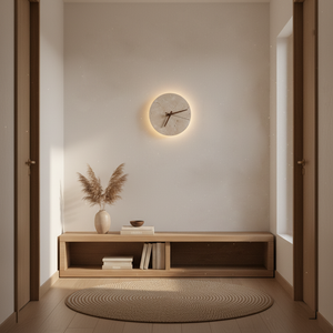 Zegary Travertine Clock Wall Lamp