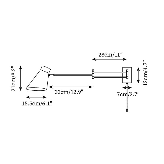 Zenith Swing Plug In Wall Lamp