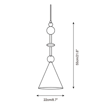Lampada a Sospensione Zeravo — Disegni dimensionali 1