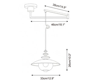 Zeyra Swing Arm Pendant Lamp
