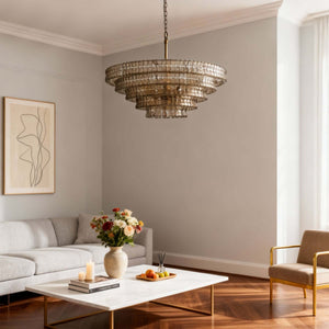 Ghiaccio Layered Glass Chandelier