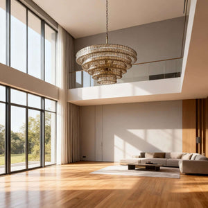 Ghiaccio Layered Glass Chandelier