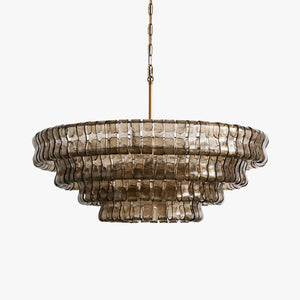 Ghiaccio Layered Glass Chandelier
