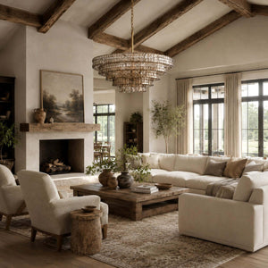 Ghiaccio Layered Glass Chandelier