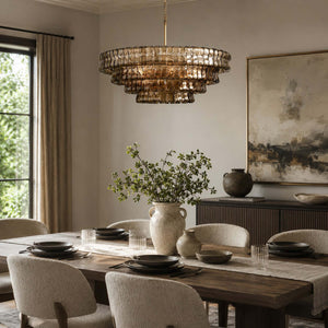 Ghiaccio Layered Glass Chandelier