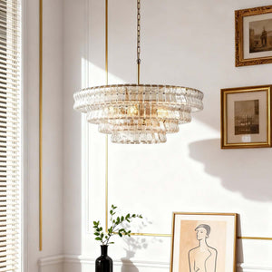 Ghiaccio Layered Glass Chandelier