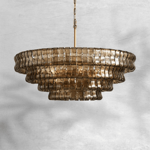 Ghiaccio Layered Glass Chandelier