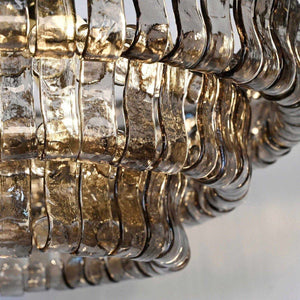 Ghiaccio Layered Glass Chandelier