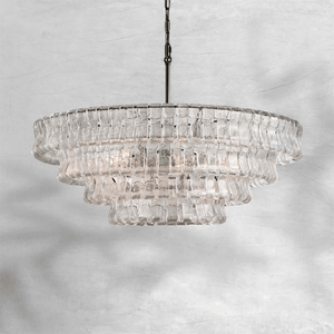 Ghiaccio Layered Glass Chandelier