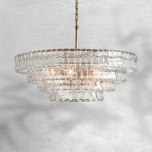 Ghiaccio Layered Glass Chandelier