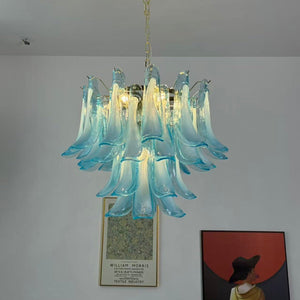 Azure Drift Glass Chandelier