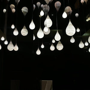 Alabaster Raindrop Pendant Light